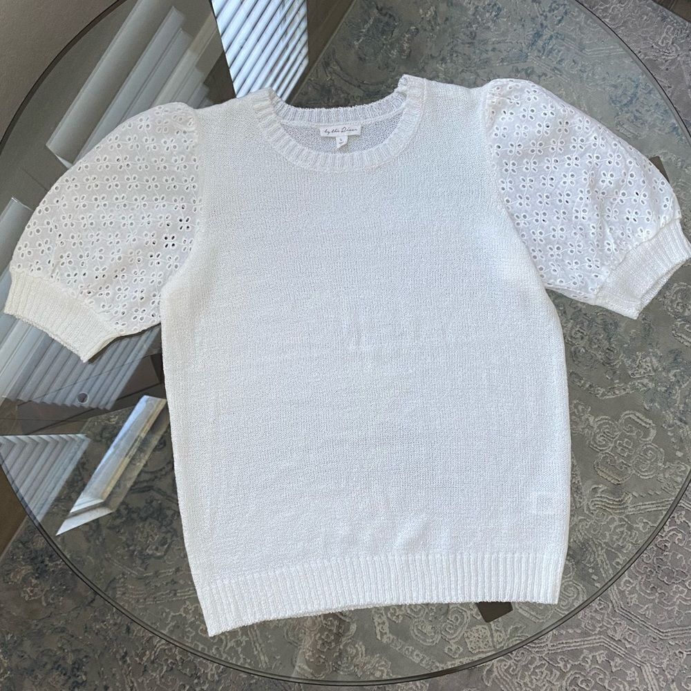 By The River White Top, Like New, Size L
